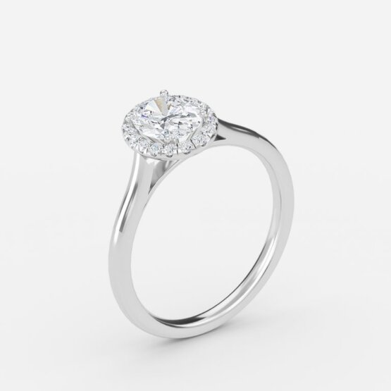 white gold oval halo engagement ring