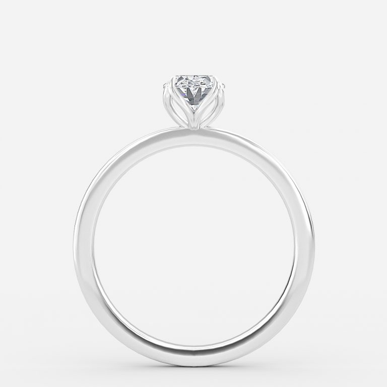 white gold oval solitaire engagement ring