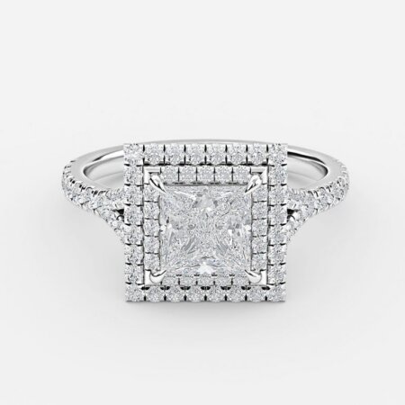 Aalia Princess Halo Engagement Ring