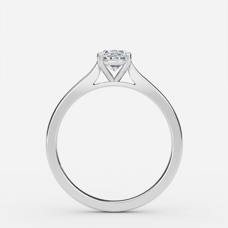 white gold solitaire oval diamond engagement ring