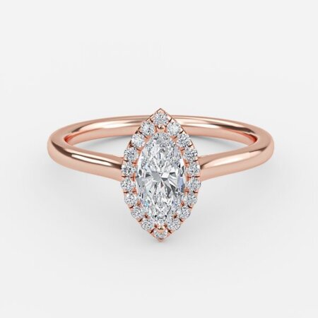 Levi Marquise Halo Engagement Ring