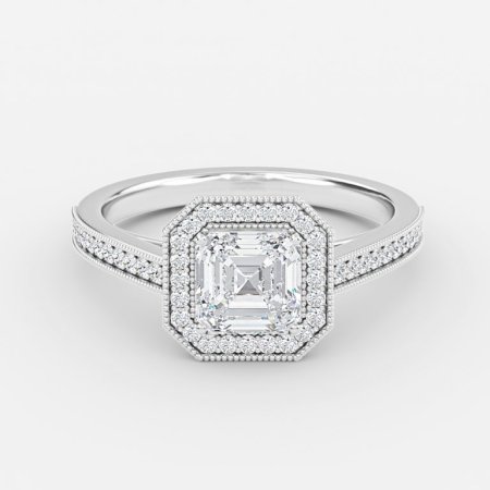 Elswin Asscher Halo Engagement Ring