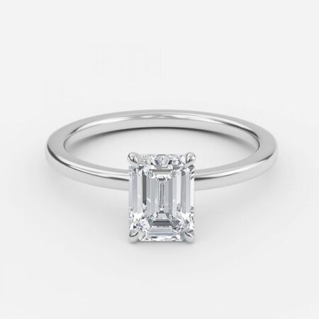 Jiani Emerald Solitaire Engagement Ring