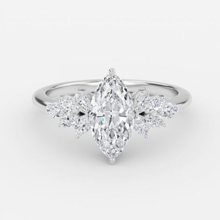 Avian Marquise Three Stone Engagement Ring