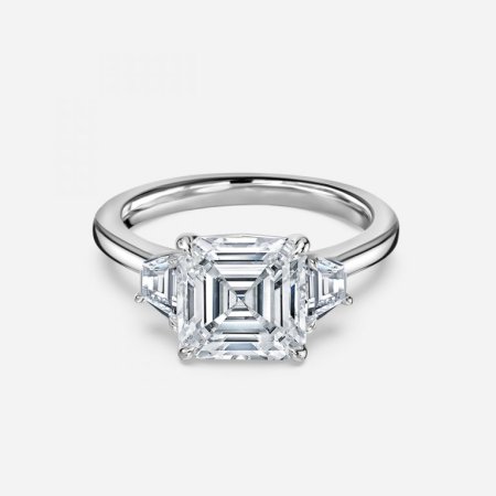 Ilene Asscher Three Stone Engagement Ring