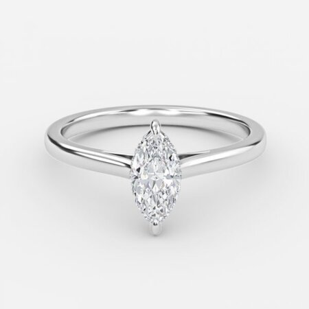 Hazal Marquise Hidden Halo Engagement Ring