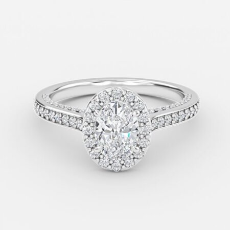 Ayana Oval Halo Engagement Ring