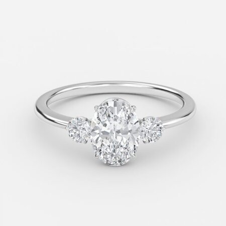 Jemima Oval Three Stone Engagement Ring
