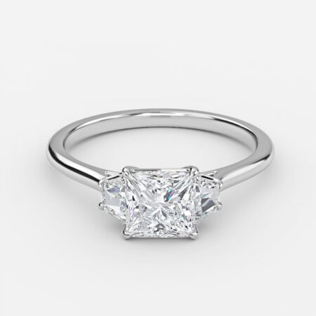 Ilene Princess Three Stone Engagement Ring