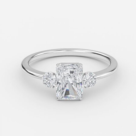 Jemima Radiant Three Stone Engagement Ring