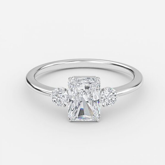 radiant diamond ring white gold