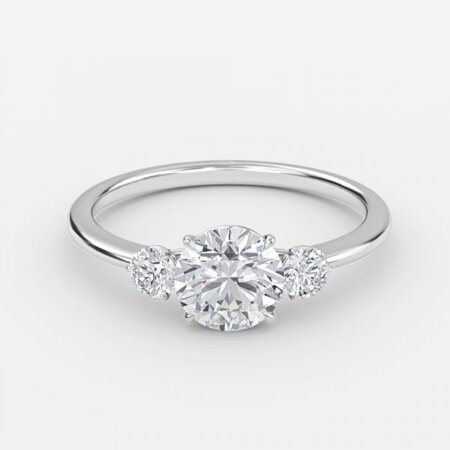 Jemima Round Three Stone Engagement Ring