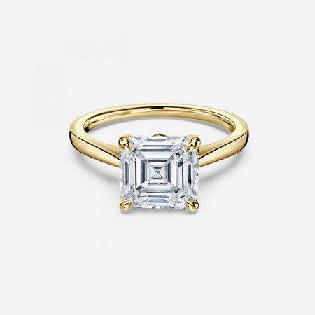 Violette Asscher Solitaire Engagement Ring