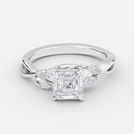 Aurora Asscher Unique Engagement Ring