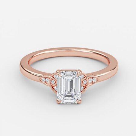 Jolie Emerald Vintage Engagement Ring
