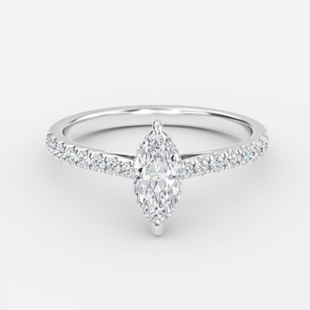 Versailles Marquise Hidden Halo Engagement Ring
