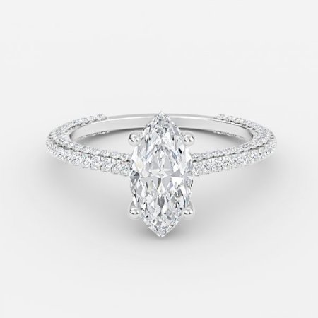 Iona Marquise Hidden Halo Engagement Ring