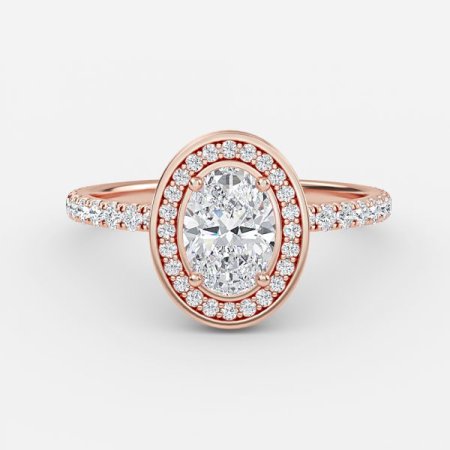 Jennifer Oval Halo Engagement Ring