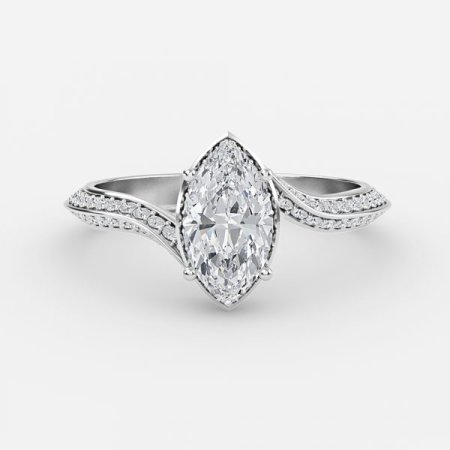 Aria Marquise Halo Engagement Ring