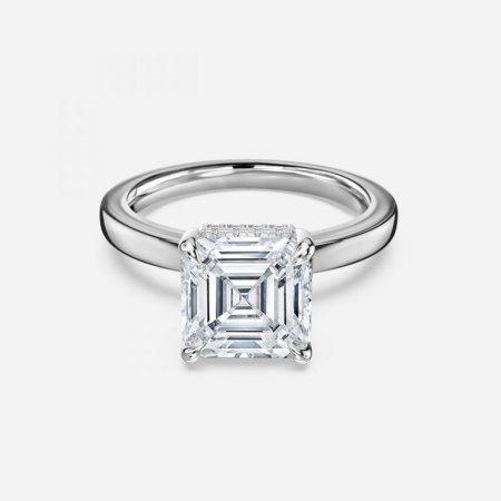 Essian Asscher Hidden Halo Engagement Ring