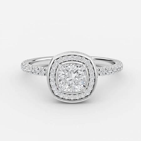 Jennifer Cushion Halo Engagement Ring