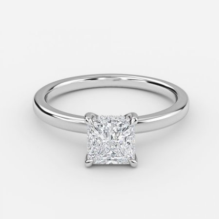 Essian Princess Hidden Halo Engagement Ring