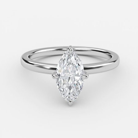 Essian Marquise Hidden Halo Engagement Ring