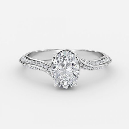 Aria Oval Hidden Halo Engagement Ring