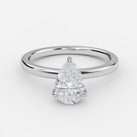 Essian Pear Hidden Halo Engagement Ring