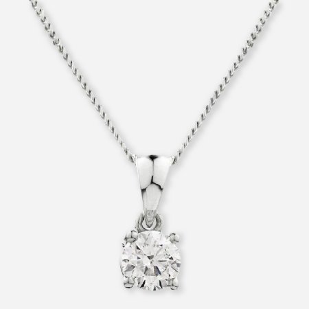 Lab Diamond Solitaire Pendant