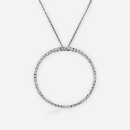 Lab Diamond Circle Pendant