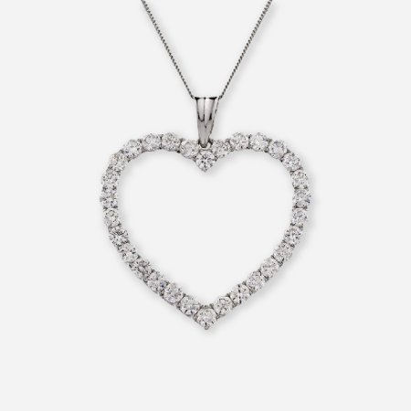 Lab Diamond Heart Pendant