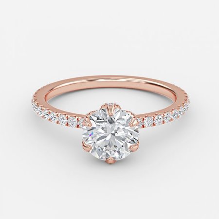 Cengo Round Dainty Engagement Ring