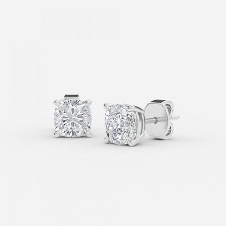 Cushion Lab Diamond Stud Earrings