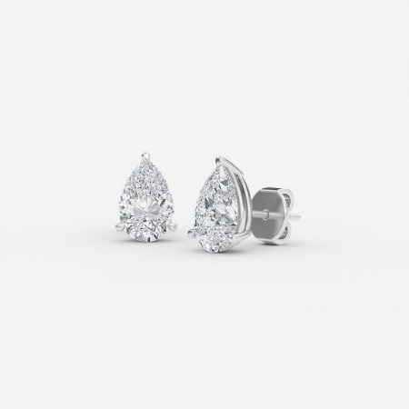 Pear Lab Diamond Stud Earrings