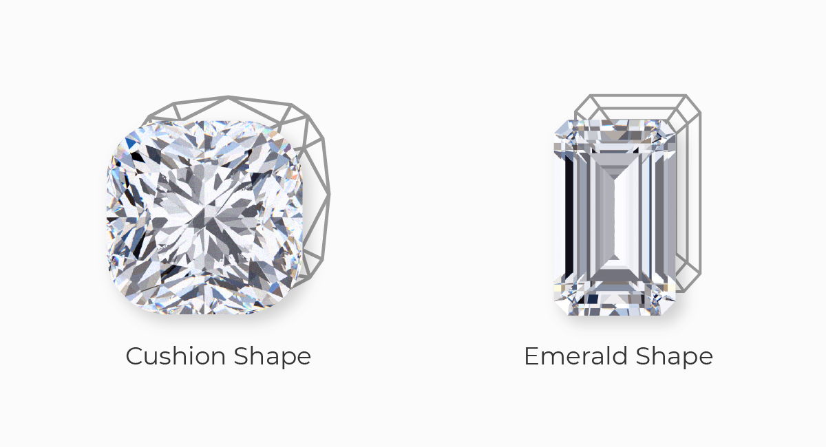 Cushion vs emerald lab diamond