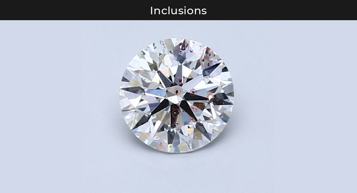 inclusion on lab grown diamond