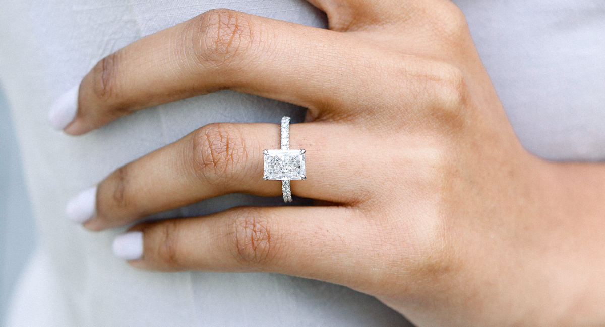 Prong Radiant Cut Lab Diamond