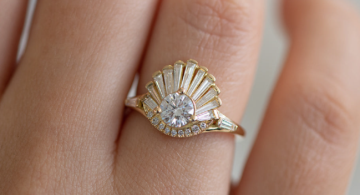Vintage Baguette Diamond Ring