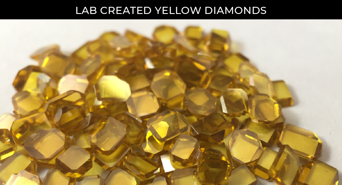 Man made on sale yellow diamonds
