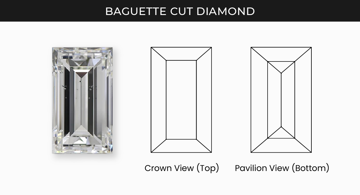 Long clearance baguette diamond
