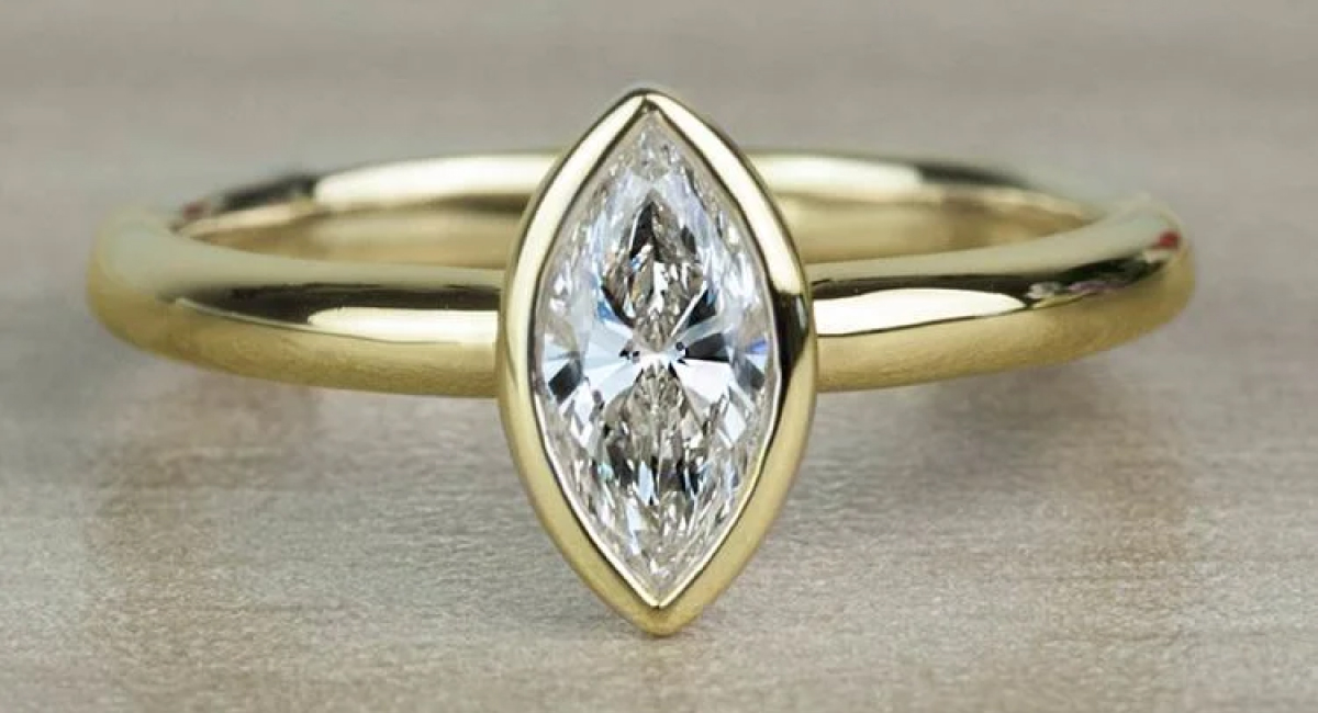 marquise bezel-ring