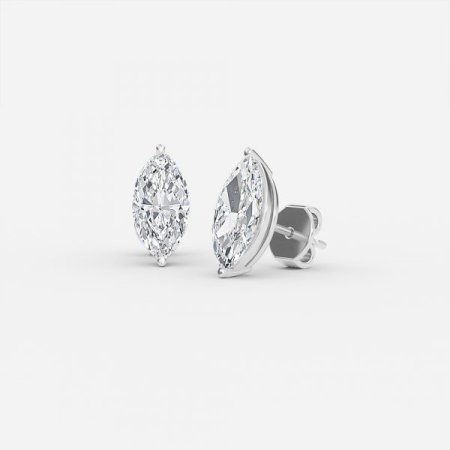 Marquise Lab Diamond Stud Earrings