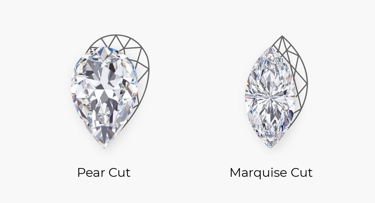 marquise vs pear cut diamond