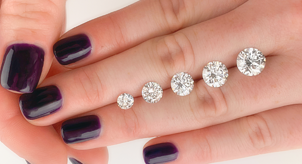 round diamonds on hand