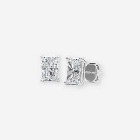 Radiant Lab Diamond Stud Earrings