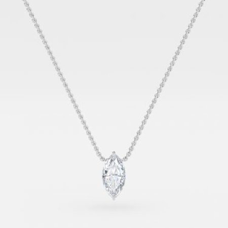 Marquise Lab Diamond Solitaire Pendant