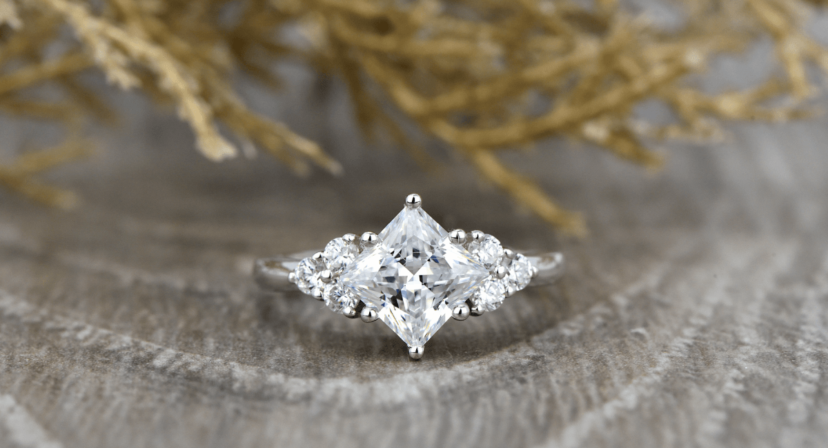 princess cluster ring