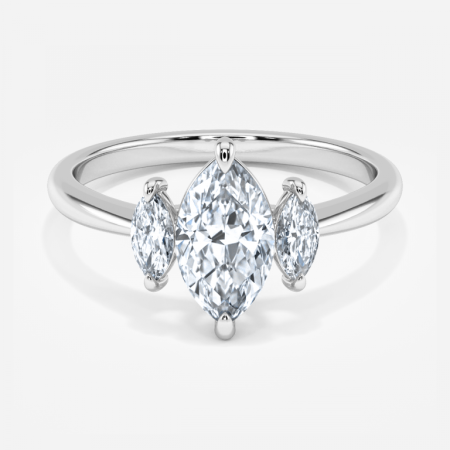 Kylie Marquise Three Stone Engagement Ring