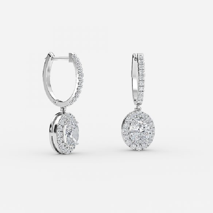 Kira Oval Halo Stud Earrings – Beloved Sparkles | Beloved Glamorous LLC